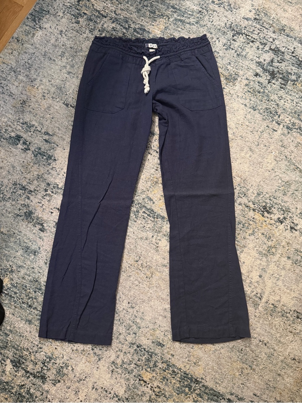 Roxy Navy Drawstring Jogger Pants